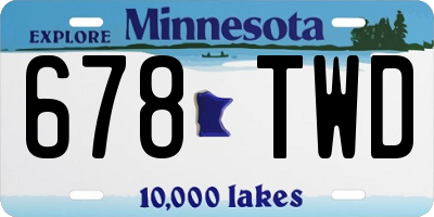 MN license plate 678TWD