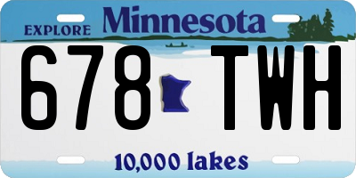 MN license plate 678TWH