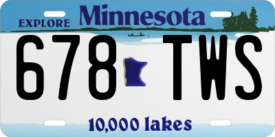MN license plate 678TWS