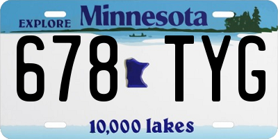 MN license plate 678TYG