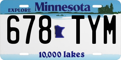 MN license plate 678TYM