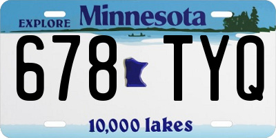 MN license plate 678TYQ