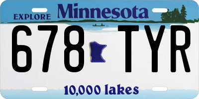 MN license plate 678TYR