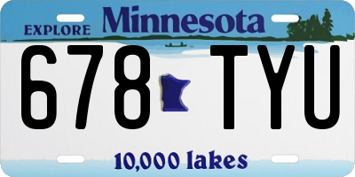 MN license plate 678TYU