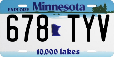 MN license plate 678TYV