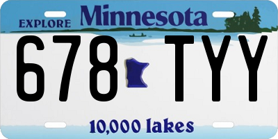 MN license plate 678TYY
