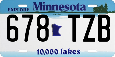 MN license plate 678TZB