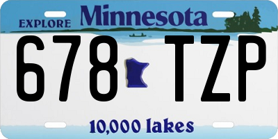 MN license plate 678TZP