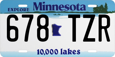MN license plate 678TZR