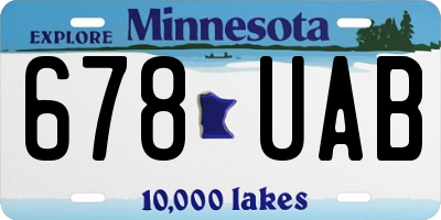 MN license plate 678UAB