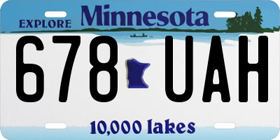 MN license plate 678UAH