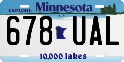 MN license plate 678UAL