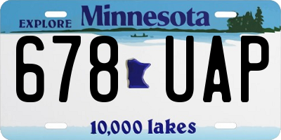 MN license plate 678UAP