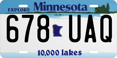 MN license plate 678UAQ