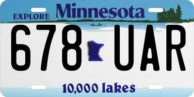 MN license plate 678UAR