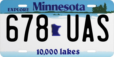 MN license plate 678UAS