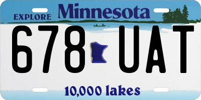MN license plate 678UAT