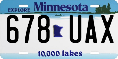 MN license plate 678UAX
