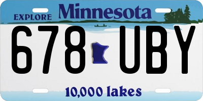 MN license plate 678UBY
