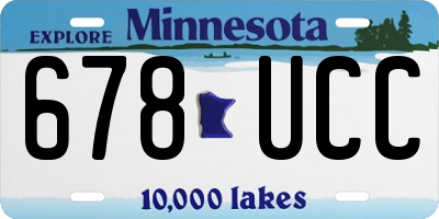 MN license plate 678UCC