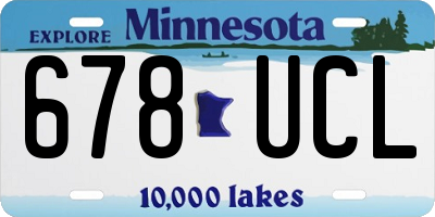 MN license plate 678UCL