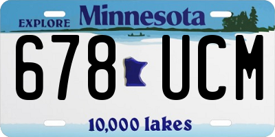 MN license plate 678UCM