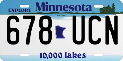 MN license plate 678UCN