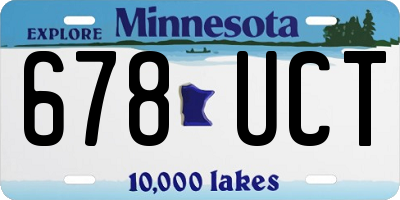 MN license plate 678UCT