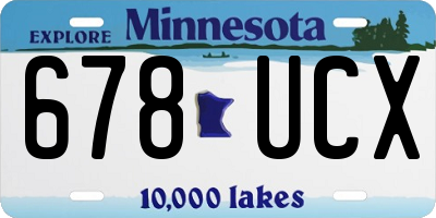 MN license plate 678UCX