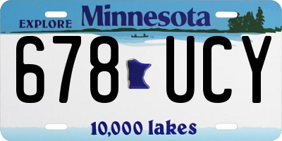 MN license plate 678UCY