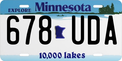 MN license plate 678UDA