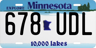 MN license plate 678UDL