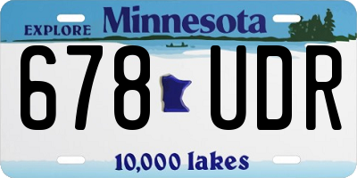 MN license plate 678UDR