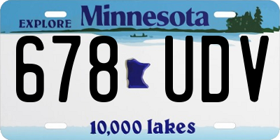 MN license plate 678UDV