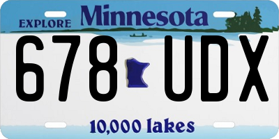 MN license plate 678UDX