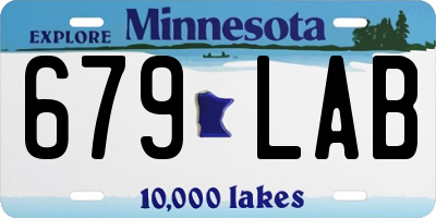 MN license plate 679LAB