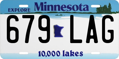 MN license plate 679LAG