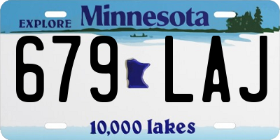 MN license plate 679LAJ