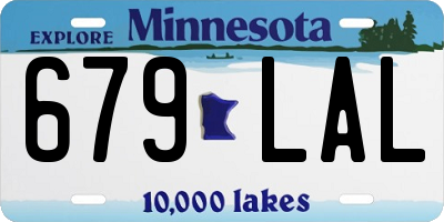 MN license plate 679LAL