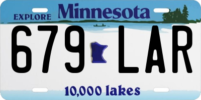 MN license plate 679LAR