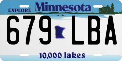 MN license plate 679LBA