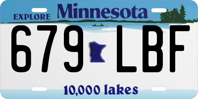 MN license plate 679LBF
