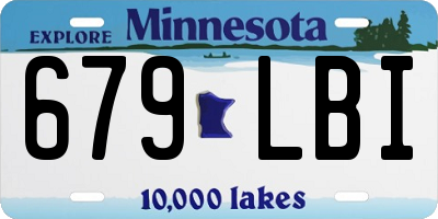 MN license plate 679LBI