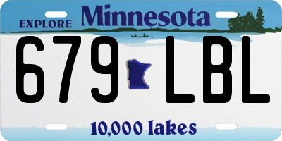 MN license plate 679LBL