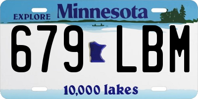 MN license plate 679LBM