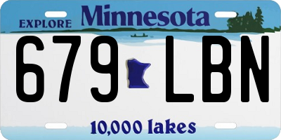 MN license plate 679LBN