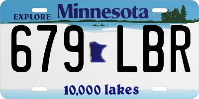 MN license plate 679LBR