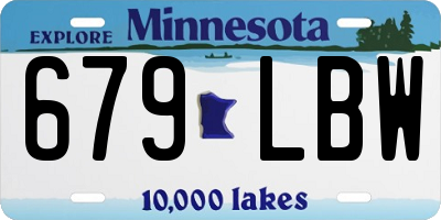 MN license plate 679LBW