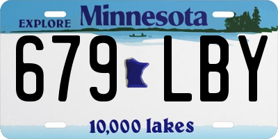 MN license plate 679LBY