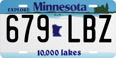 MN license plate 679LBZ